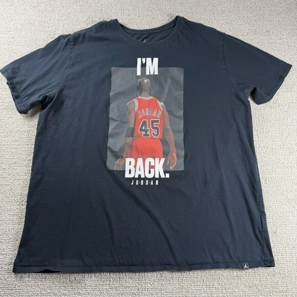 Nike Air Jordan I’m Back Short Sleeve T-Shirt Black Men’s Size 3XL - Picture 1 of 8